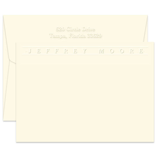 Triple Thick Banner Flat Note Cards - Embossed